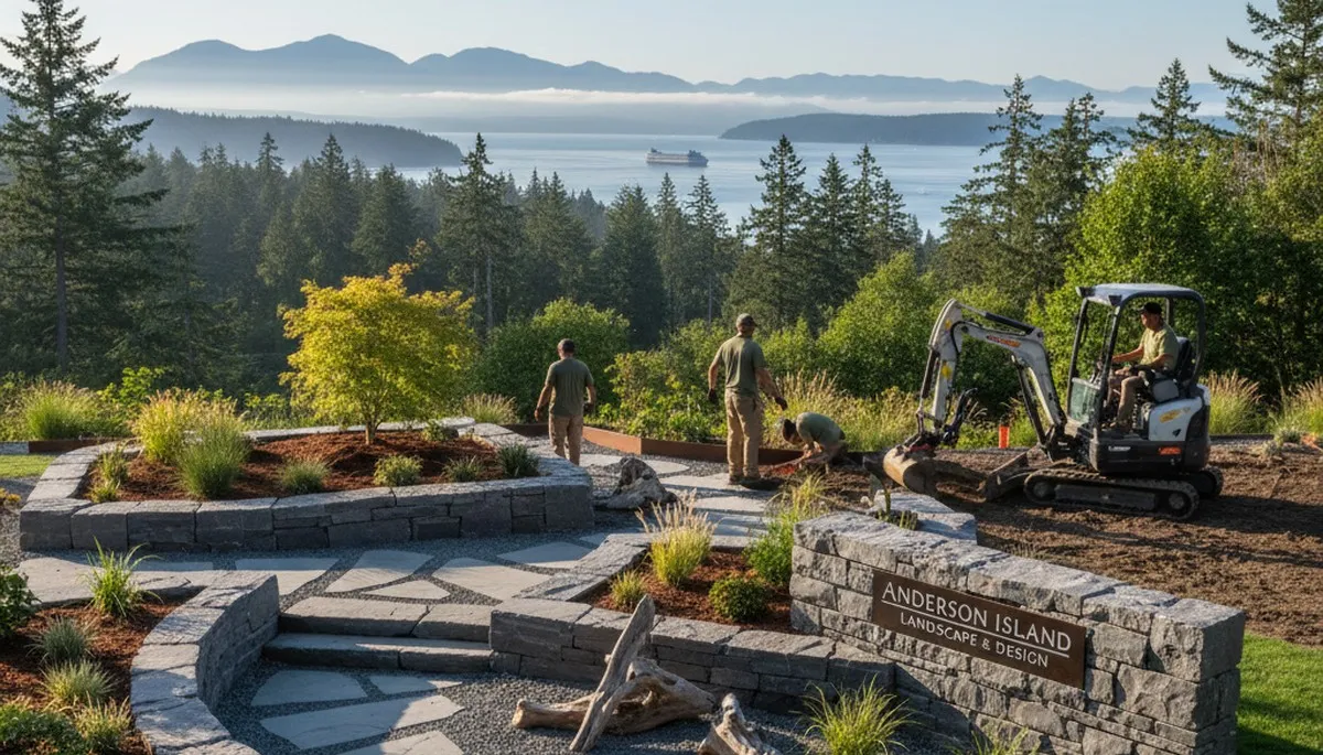 Tacoma, WA landscaping crew providing professional lawn care for residential and commercial properties
