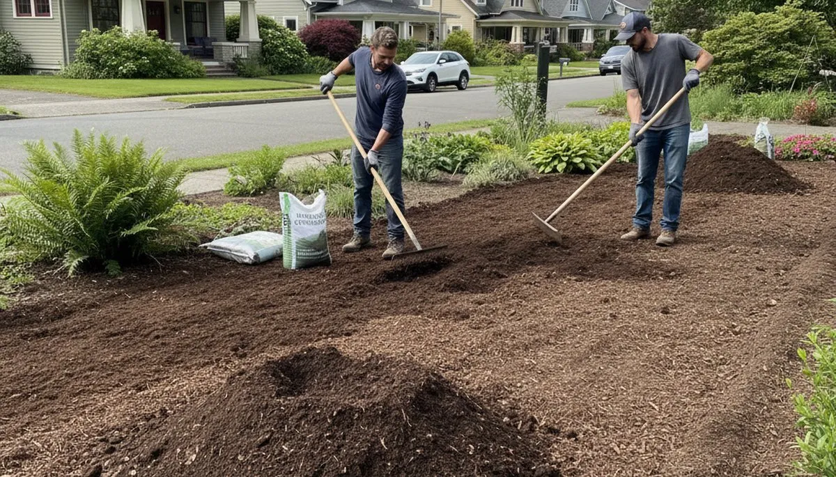 Organic soil amendment and compost application for sustainable landscaping in Tacoma, WA